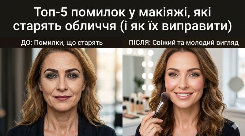 Топ-5 помилок у макіяжі, що старять обличчя